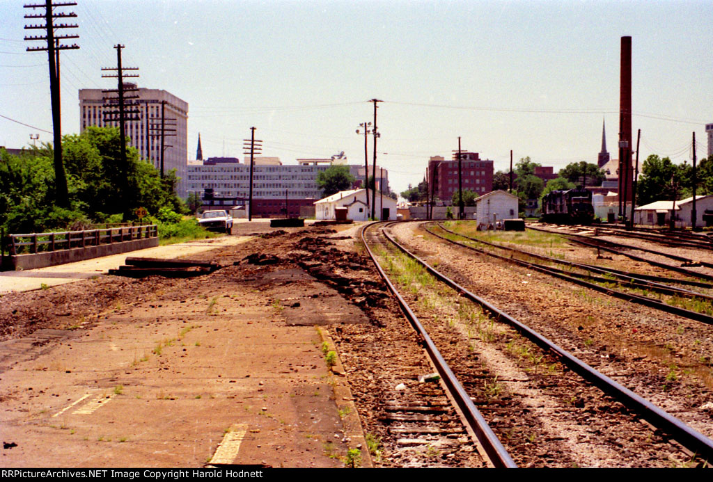 The view looking southbound from Seaboard Station, after track 2 was ripped out